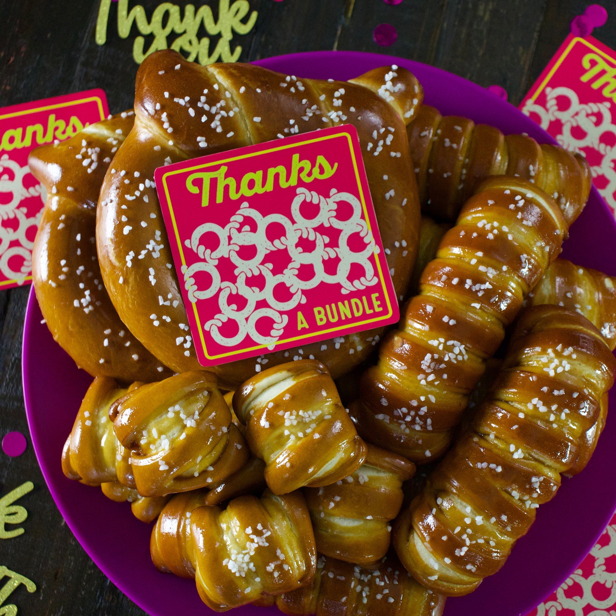 Soft Pretzels, Salts & Sauces Variety Box - Thank You